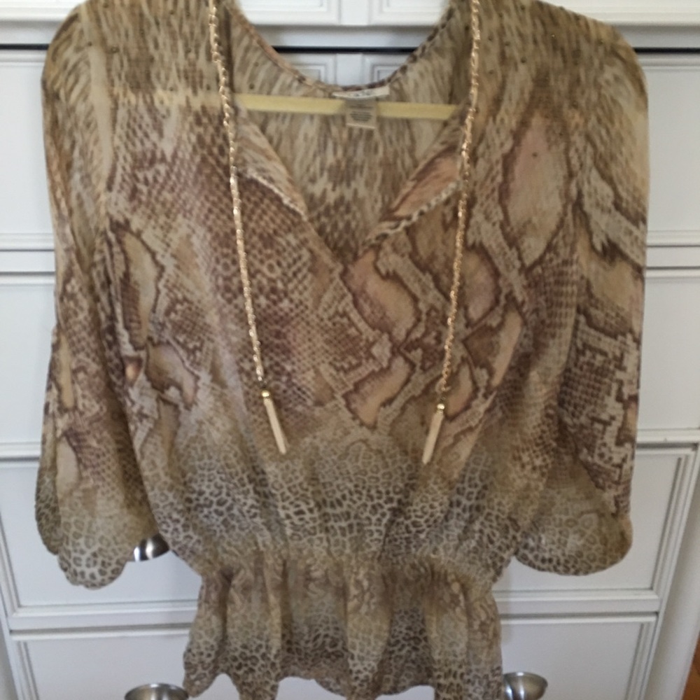 Cache snake skin blouse